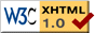 valid xhtml 1.0 logo